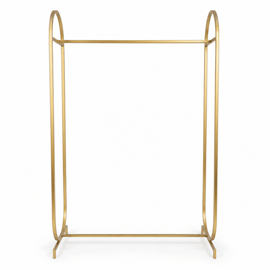 Modern Gold Metal Clothes Hanging Stand | 100x40x200 cm - Al Thahani Furniture