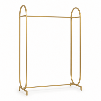 Modern Gold Metal Clothes Hanging Stand | 100x40x200 cm - Al Thahani Furniture