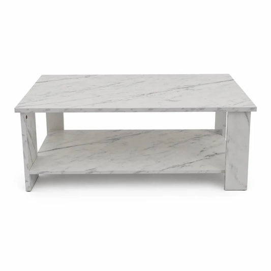 Modern Rectangular Faux Marble Coffee Table – used 4 months - althahanifurniture