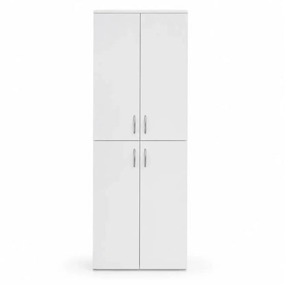 Modern Wooden Door Cabinet | White, Tall Storage, 80x40x200 cm - used 4 months - Al Thahani Furniture