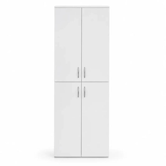 Modern Wooden Door Cabinet | White, Tall Storage, 80x40x200 cm - used 4 months - Al Thahani Furniture