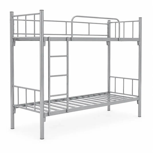 Nad Furniture HK2 Steel Bunk Bed | Silver, 190x90x170 cm, No Mattress - Al Thahani Furniture