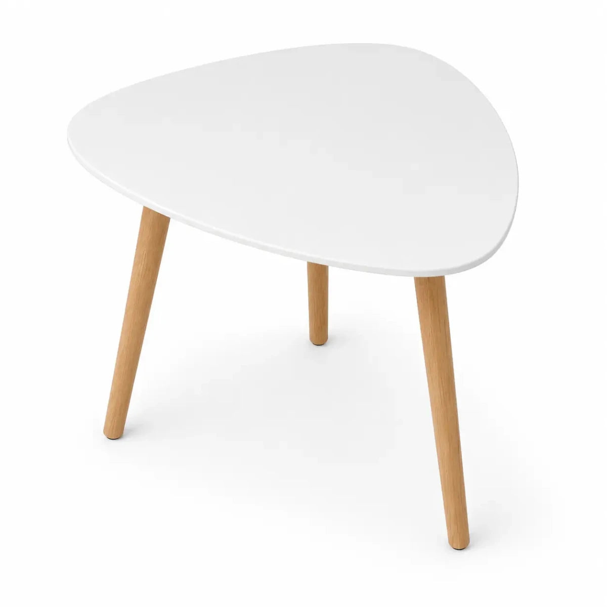Nesting Coffee Tables | White MDF with Wooden Legs, Set of 2 - used 3 months - Al Thahani Furniture