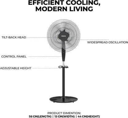 Nikai 16‑Inch Pedestal Fan | 45W High‑Performance Copper Motor - althahanifurniture