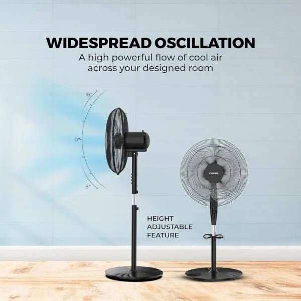 Nikai 16‑Inch Pedestal Fan | 45W High‑Performance Copper Motor - althahanifurniture