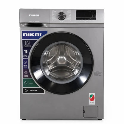 Nikai 7kg Front Load Washing Machine | 16 Programs, Steam Wash - used 4 months - Al Thahani Furniture