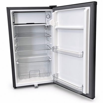 Nikai NRF130SS1 Single-Door Mini Refrigerator – Dark Silver - Al Thahani Furniture