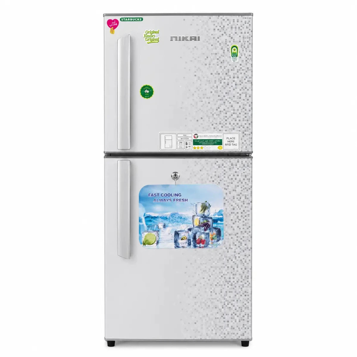 Nikai NRF170DN3M Double-Door Refrigerator | 170L Gross - used 6 months - Al Thahani Furniture