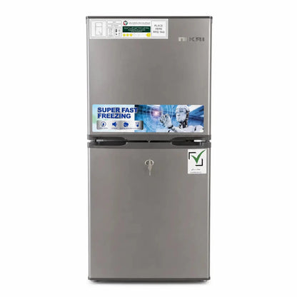 Nikai NRF190DN4S Double-Door Refrigerator | 190L Gross, Dark Silver - used 3 months - Al Thahani Furniture