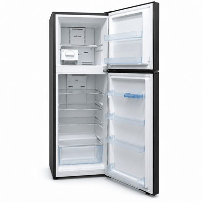 Nikai NRF410FSS 410L Frost-Free Double Door Refrigerator – Dark Inox - Al Thahani Furniture