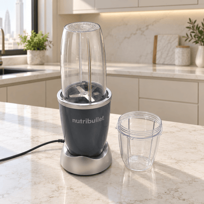 NutriBullet Original Personal Blender with 2 Blending Cups – Dark Grey - Al Thahani Furniture
