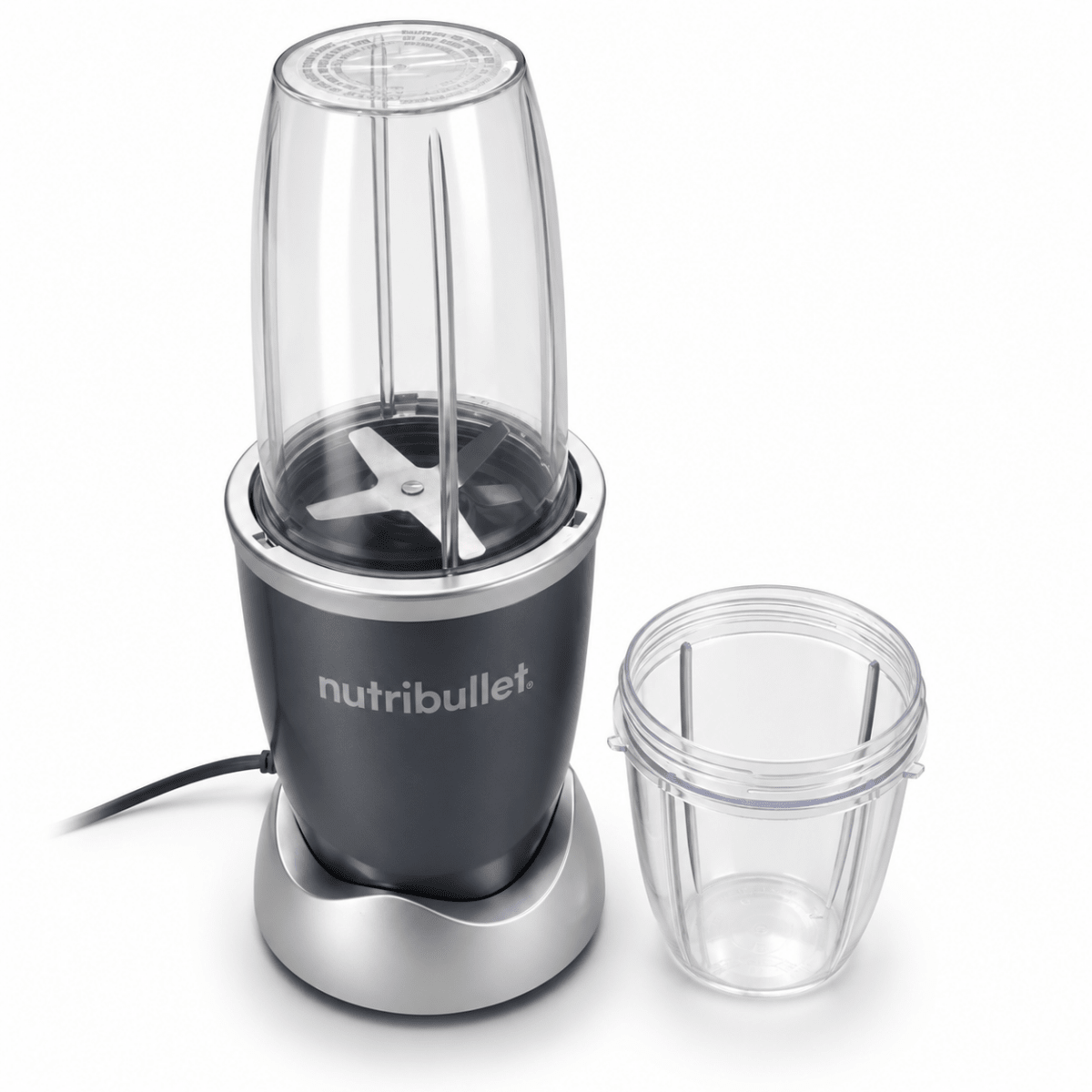 NutriBullet Original Personal Blender with 2 Blending Cups – Dark Grey - Al Thahani Furniture