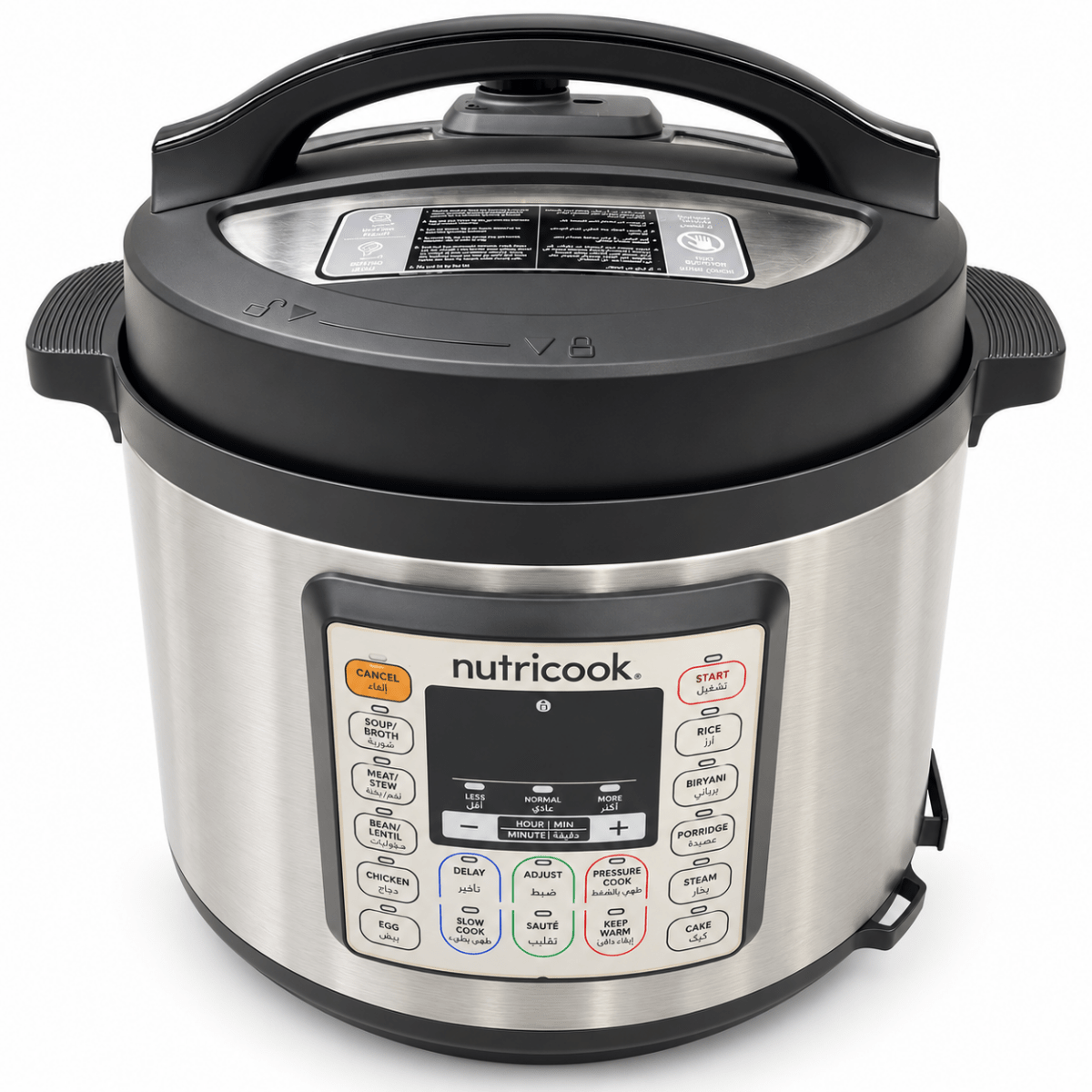 Nutricook Smart Pot Eko 6L Electric Pressure Cooker – 1000W – Stainless Steel & Black - Al Thahani Furniture