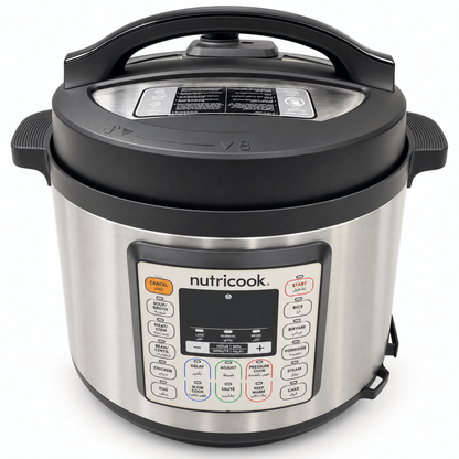 Nutricook Smart Pot Eko 6L Electric Pressure Cooker – 1000W – Stainless Steel & Black - Al Thahani Furniture