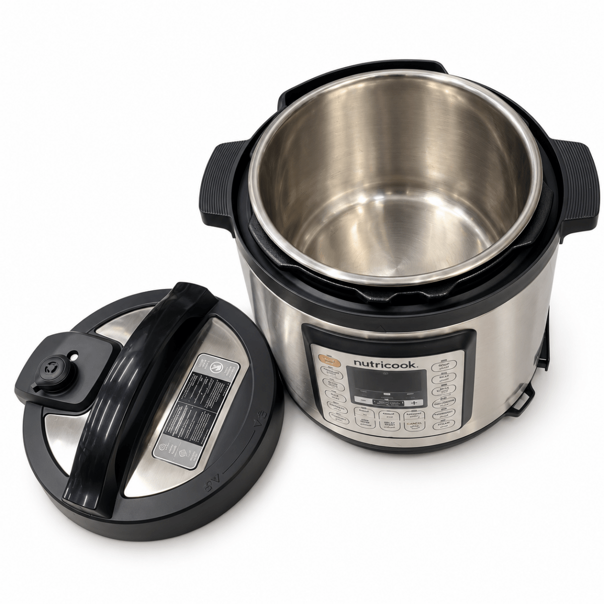 Nutricook Smart Pot Eko 6L Electric Pressure Cooker – 1000W – Stainless Steel & Black - Al Thahani Furniture