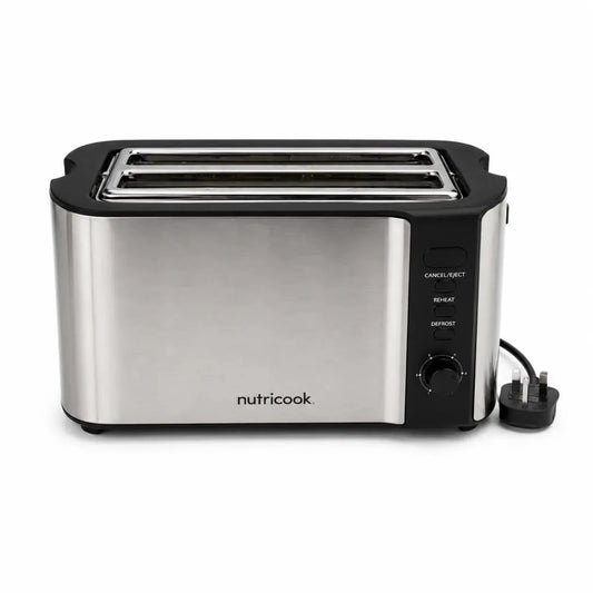 Nutricook T104S Digital 4-Slice Toaster | Stainless Steel, 1500W - used 4 months - Al Thahani Furniture