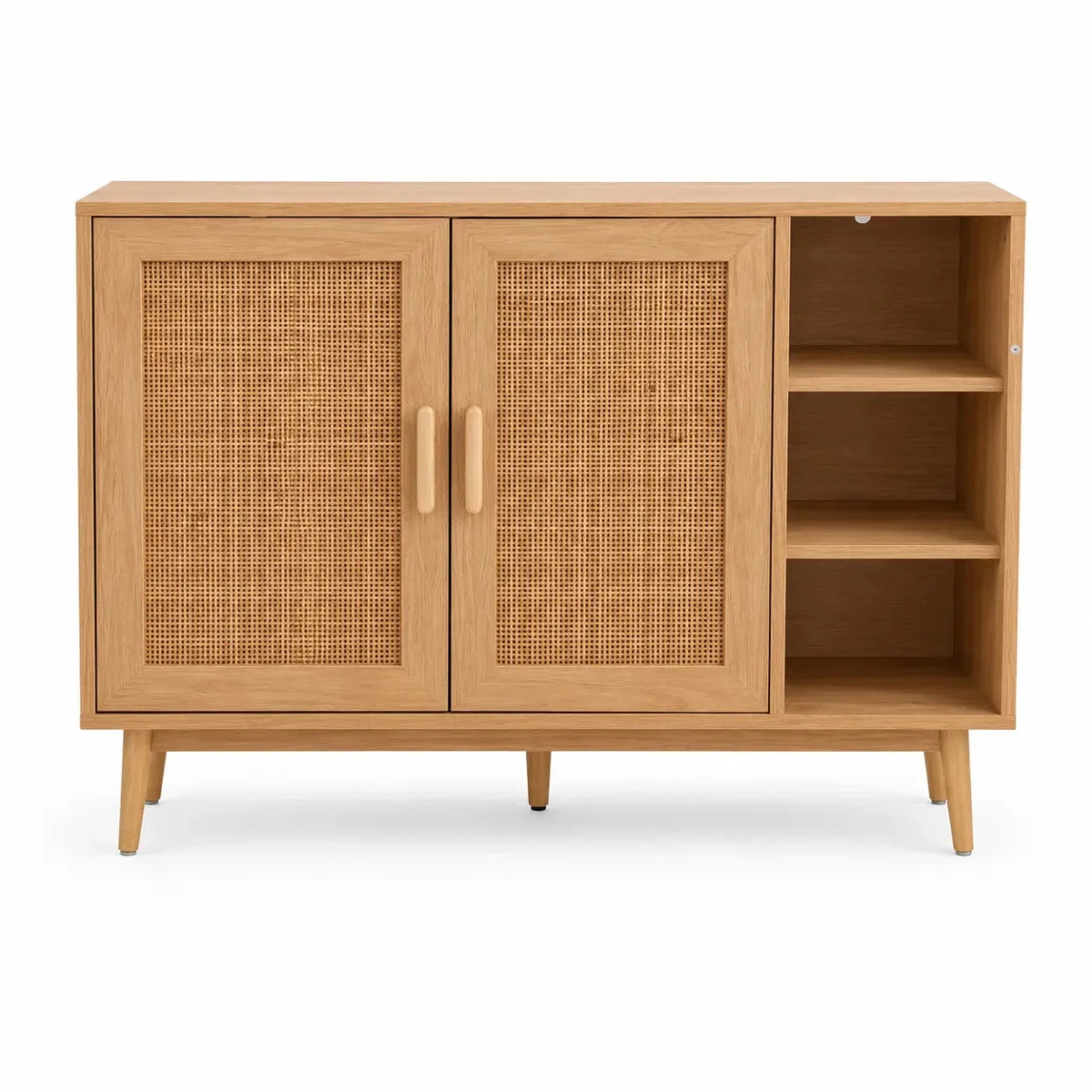 Oaktree 2 - Door Rattan Display Cabinet / Sideboard | Natural - used 5 months - Al Thahani Furniture