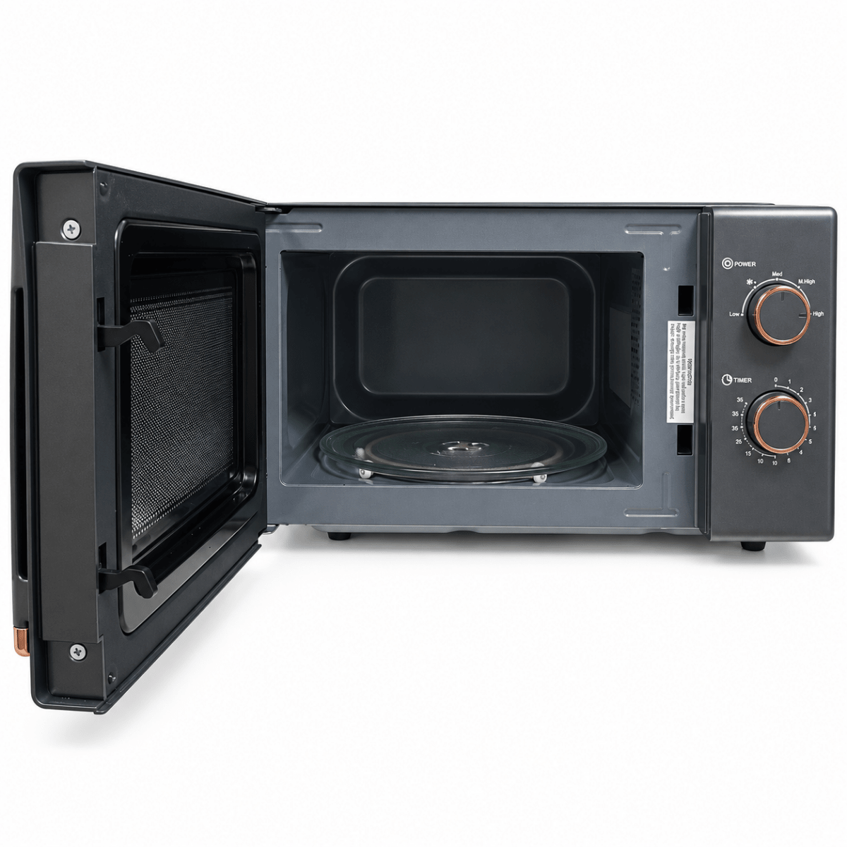 Olsenmark OMMO2260W 20L Microwave Oven – Charcoal Grey & Rose Gold - Al Thahani Furniture