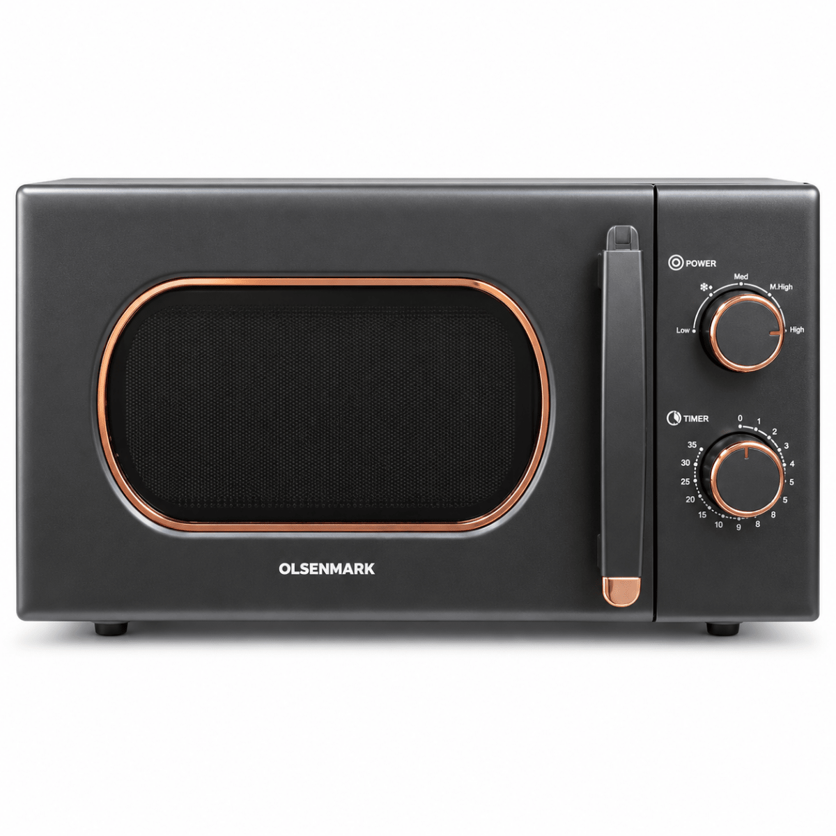 Olsenmark OMMO2260W 20L Microwave Oven – Charcoal Grey & Rose Gold - Al Thahani Furniture