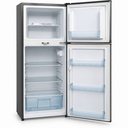 Olsenmark OMRF5002-180L Double Door Refrigerator with Top Freezer – Silver - Al Thahani Furniture