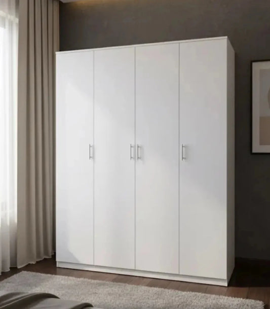 Otis 4 - Door Wardrobe | Engineered Wood with Melamine Finish | Brand New - althahanifurniture