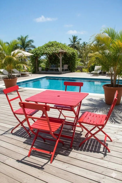 Outdoor Dinning Table with 4 Chairs from IKEA - althahanifurniture