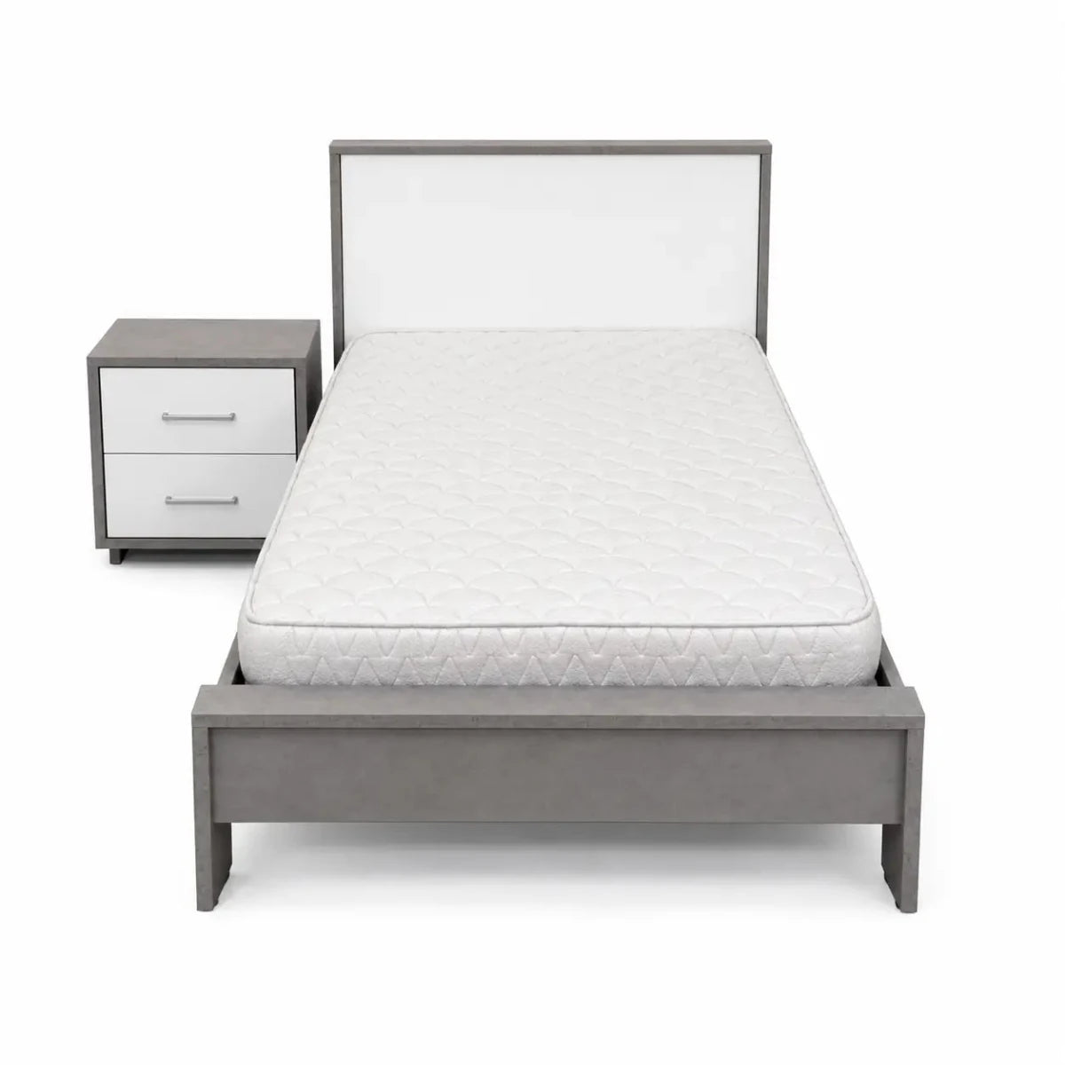 Pan Home 120x200 cm Bed with Mattress & Side Table - used 5 months - Al Thahani Furniture