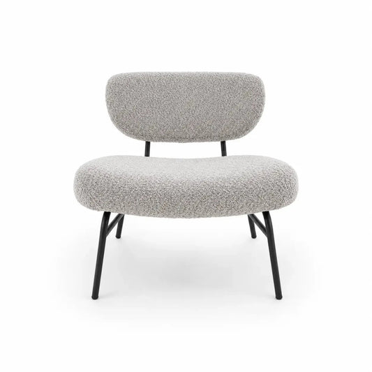 Pan Home Bormio Accent Chair | Light Grey - used 4 months - Al Thahani Furniture