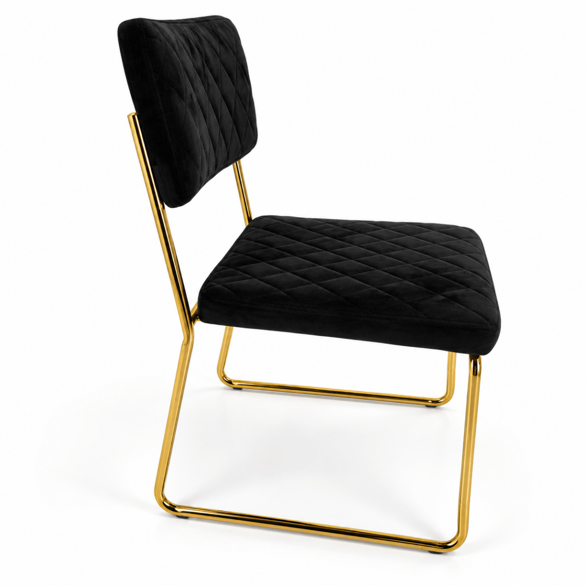 PAN Home CIYAN 8-Seater Black & Gold Glass Dining Table with 8 Upholstered Dining Chairs - Al Thahani Furniture