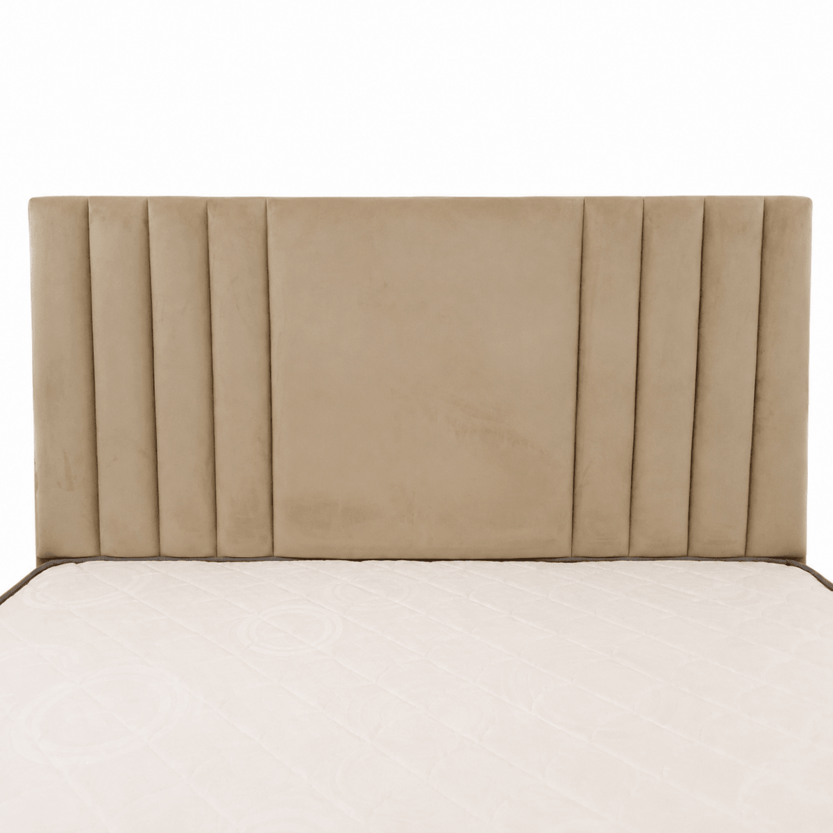 Pan Home Comfort 160 × 200 cm Upholstered Bed with Mattress | Beige - Al Thahani Furniture