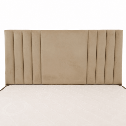 Pan Home Comfort 160 × 200 cm Upholstered Bed with Mattress | Beige - Al Thahani Furniture