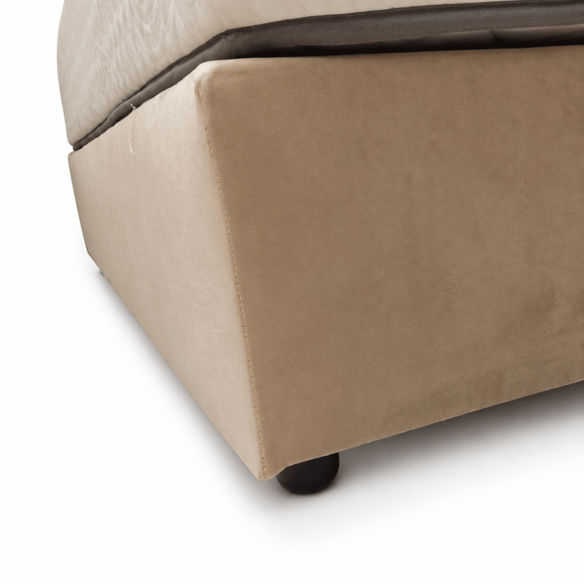 Pan Home Comfort 160 × 200 cm Upholstered Bed with Mattress | Beige - Al Thahani Furniture
