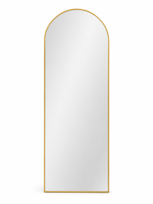 PAN Home Gold Arched Full-Length Floor Mirror with Folding Stand | 160x50 cm - Al Thahani Furniture