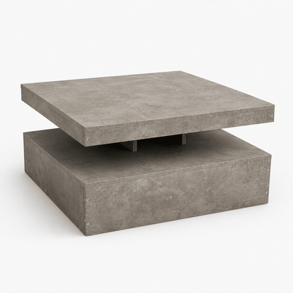 PAN Home Kapehorn Rotating Square Coffee Table | Grey, 79x79 cm - Al Thahani Furniture