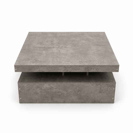 PAN Home Kapehorn Rotating Square Coffee Table | Grey, 79x79 cm - Al Thahani Furniture