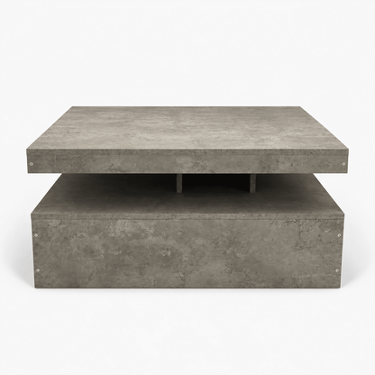 PAN Home Kapehorn Rotating Square Coffee Table | Grey, 79x79 cm - Al Thahani Furniture