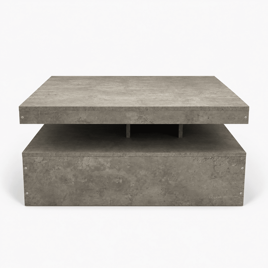 PAN Home Kapehorn Rotating Square Coffee Table | Grey, 79x79 cm - Al Thahani Furniture