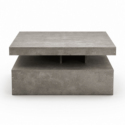 PAN Home Kapehorn Rotating Square Coffee Table | Grey, 79x79 cm - Al Thahani Furniture