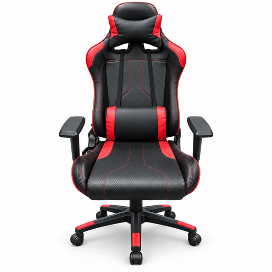 PAN Home Osborne Gaming Chair – Black & Red – Ergonomic High-Back Design - Al Thahani Furniture