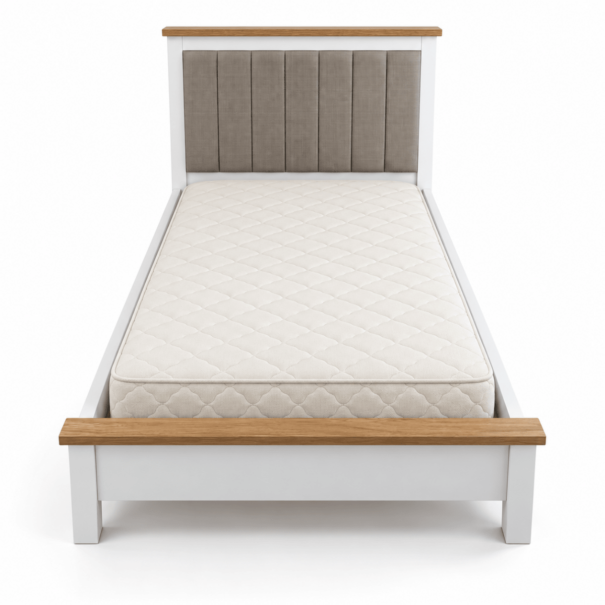 PAN Home ROSEFIELD Kids Bed with Mattress – White & Oak – 120 × 200 cm - Al Thahani Furniture