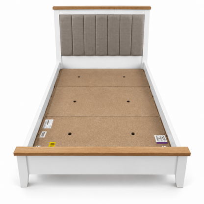 PAN Home ROSEFIELD Kids Bed with Mattress – White & Oak – 120 × 200 cm - Al Thahani Furniture