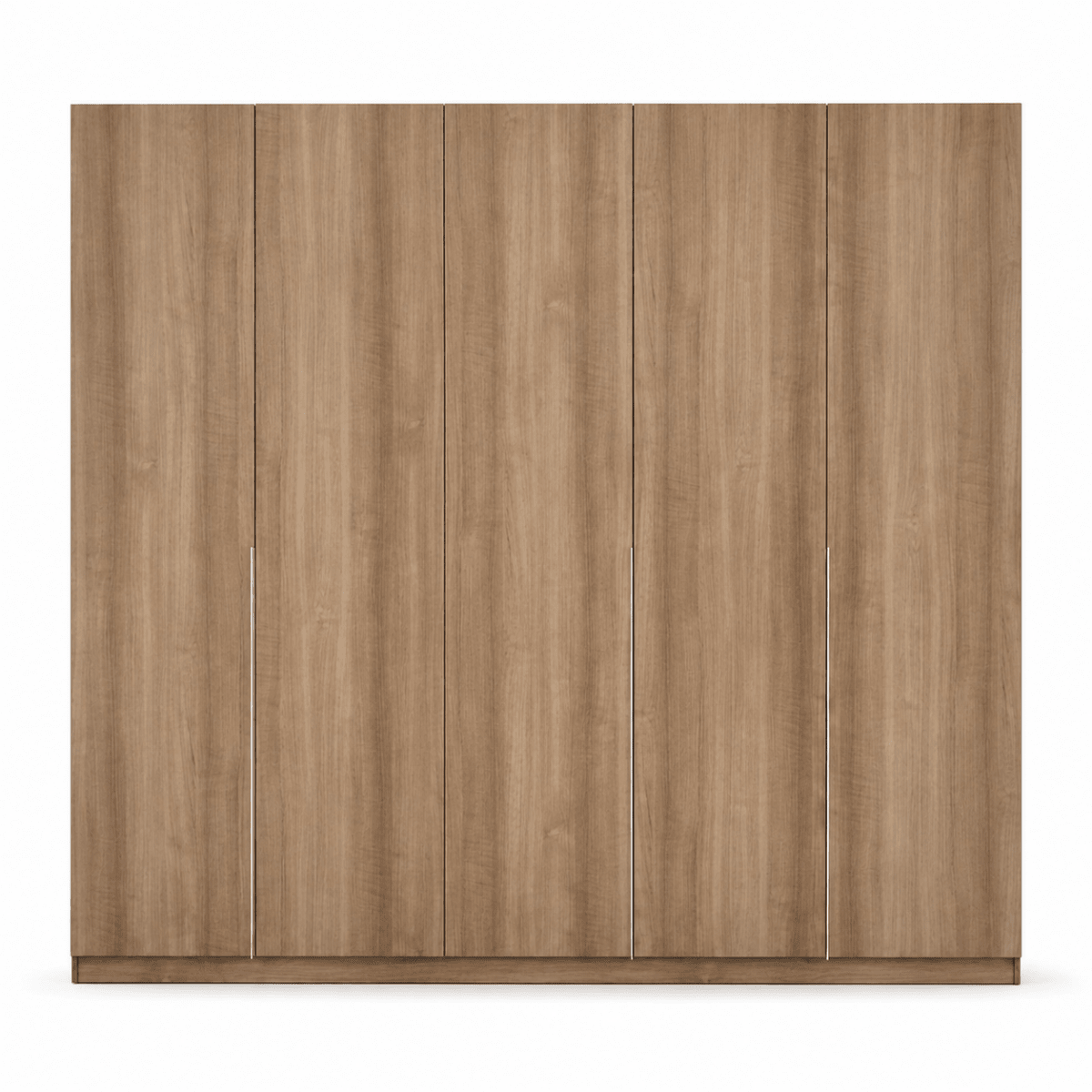 Pan Home Wrenley 5-Door Wardrobe with Drawers – Natural Wood - Al Thahani Furniture