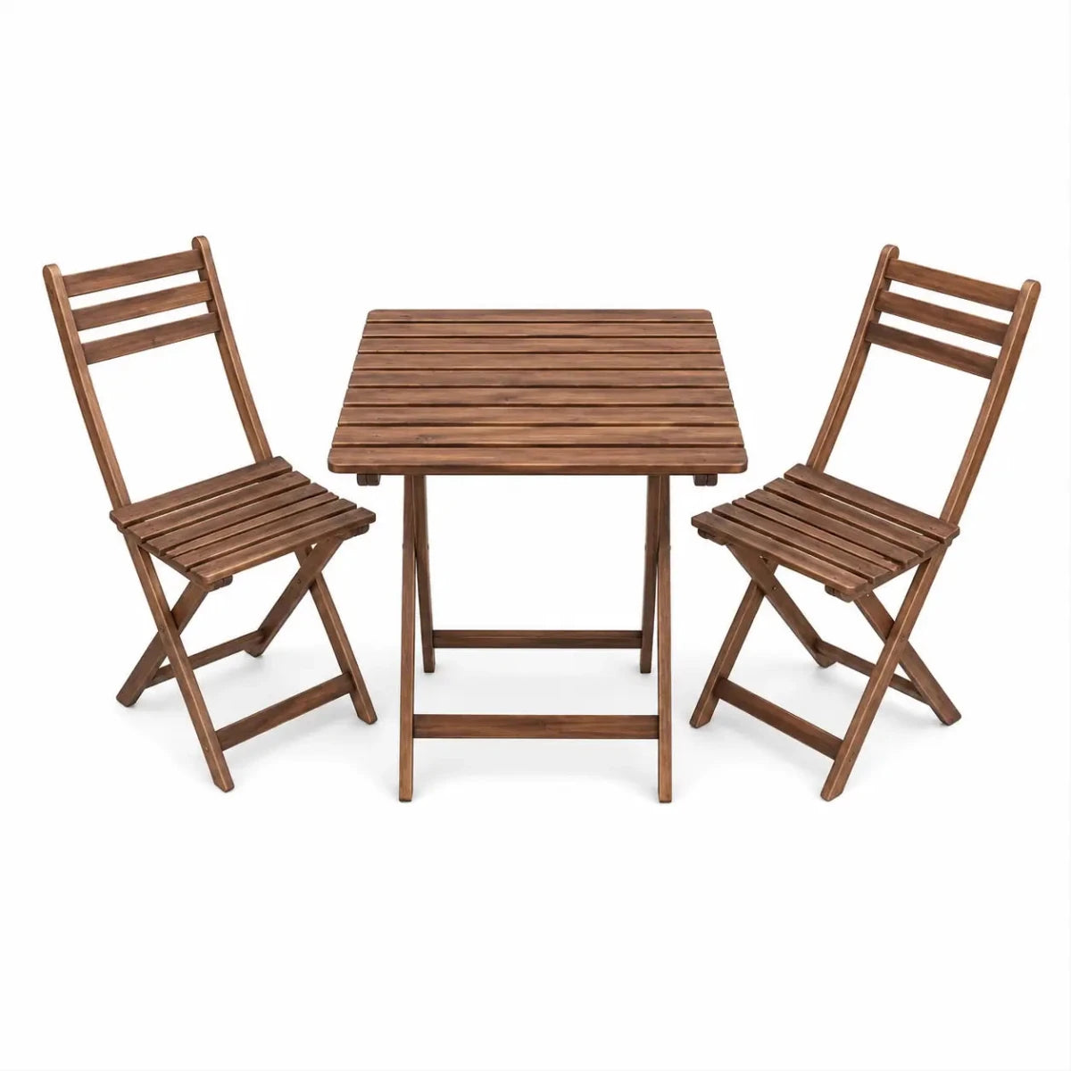 Paradiso Bari Table and Chair Set | Brown Wood, Compact Dining - used 1 Year - Al Thahani Furniture