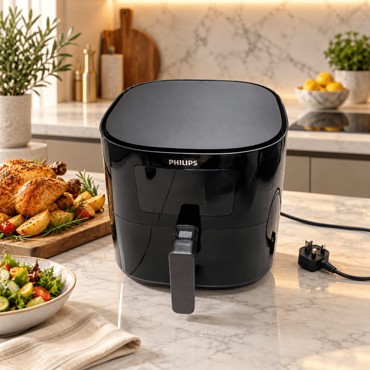 Philips Airfryer 5000 Series XL HD9280/91 – 6.2L – Black - Al Thahani Furniture