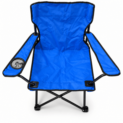 Portable Folding Camping Chair with Armrests & Cup Holder – Blue - Al Thahani Furniture