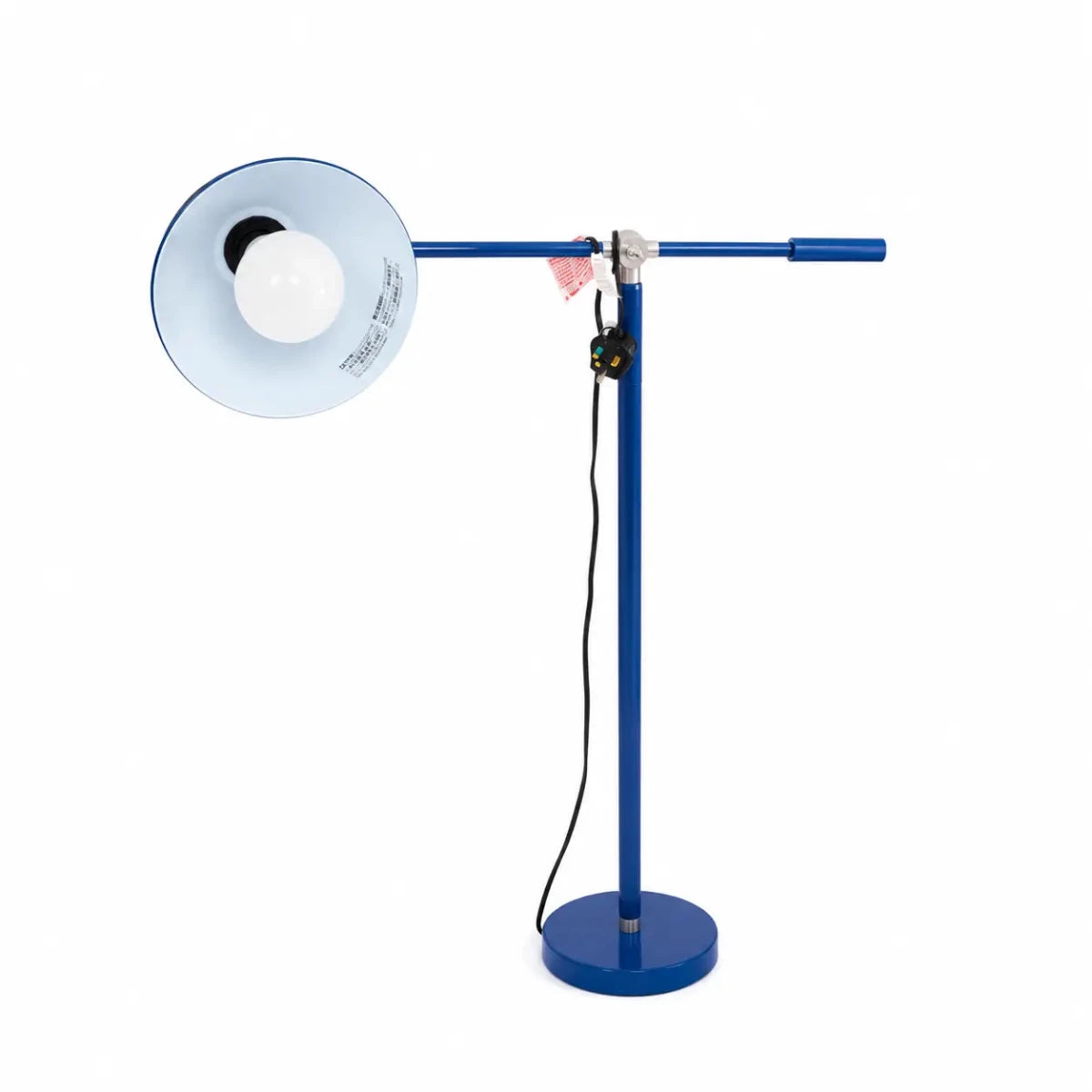 Postmodern Blue Floor Lamp | Memphis Milano Style, Adjustable Arm - used 10 months - Al Thahani Furniture