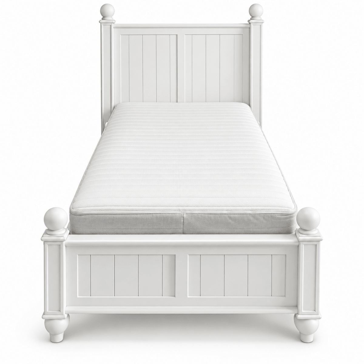 Pottery Barn Kids Catalina Twin Bed – Simply White – 99 × 191 cm Mattress Size - Al Thahani Furniture