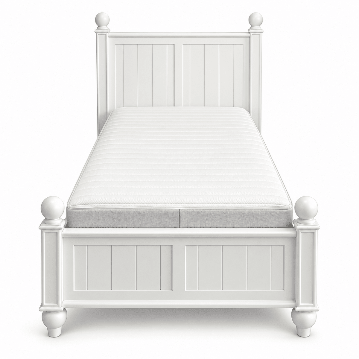 Pottery Barn Kids Catalina Twin Bed – Simply White – 99 × 191 cm Mattress Size - Al Thahani Furniture