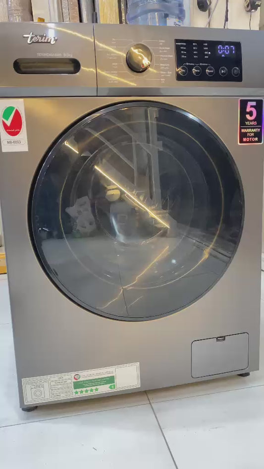Terim TERWD8514MS Front Load Washer-Dryer Combo | 8kg/5kg, BLDC Inverter, 1400 RPM - used for 6 months