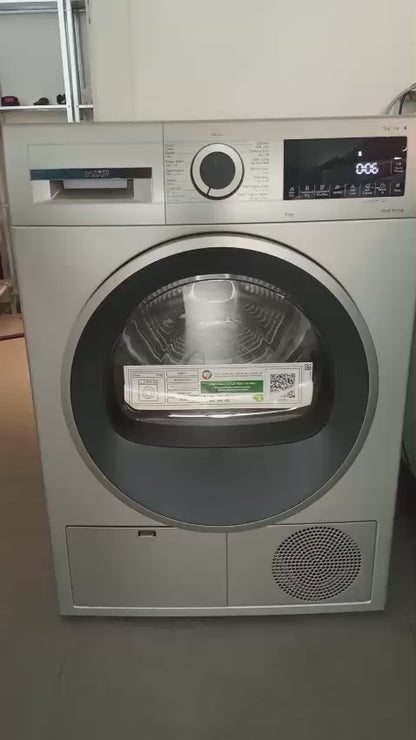 Bosch WQG2410XGC Series 4 Heat Pump Tumble Dryer | 9kg, Silver Inox - used 7 months